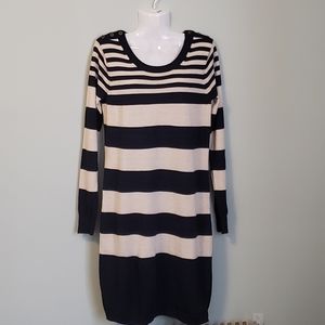 Club Monaco Striped Wool Sweater Dress